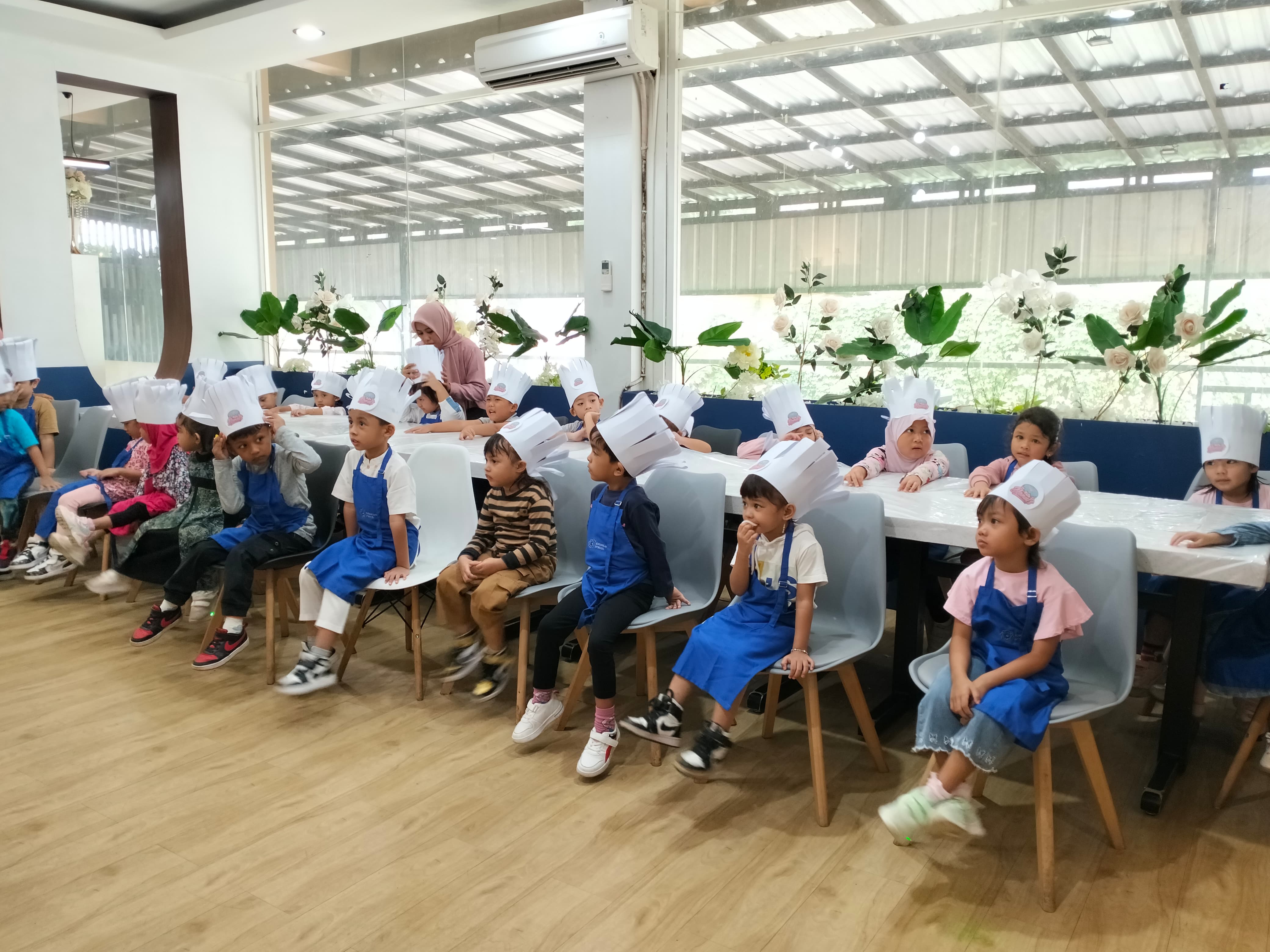 Baking materials and ingredients setup