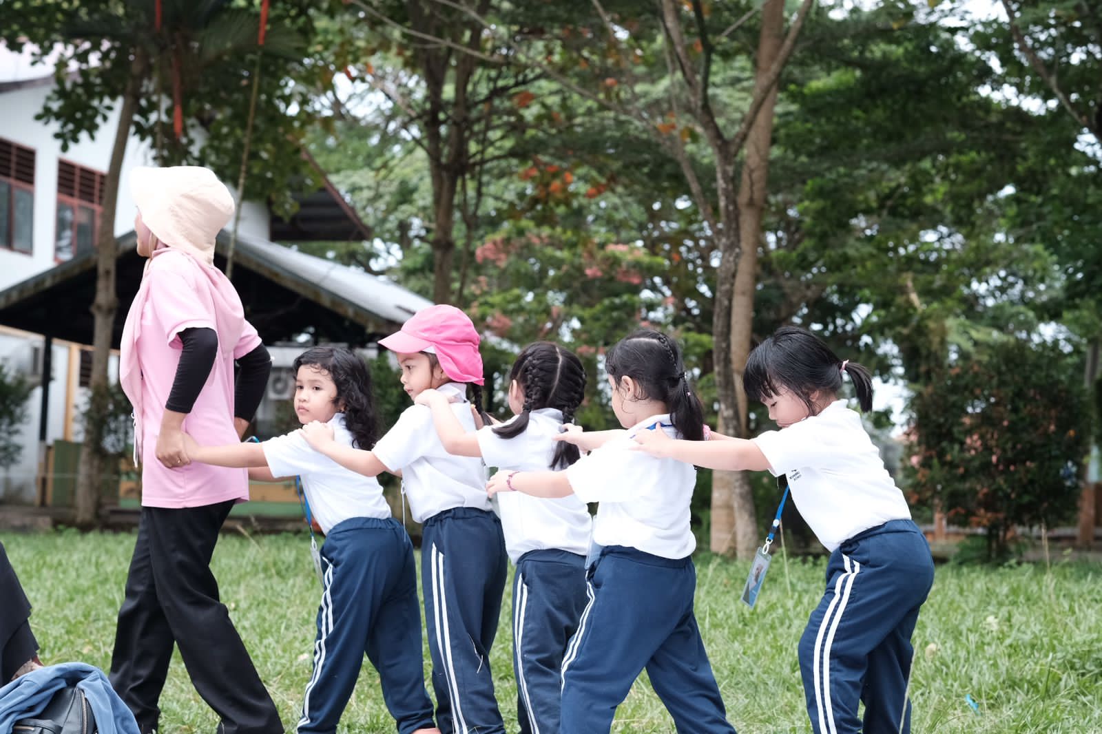 Group photo during camping day event